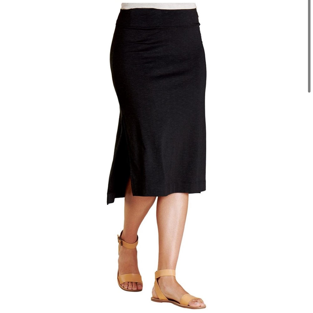 Toad&Co Women's Samba Paseo II Black Midi Skirt